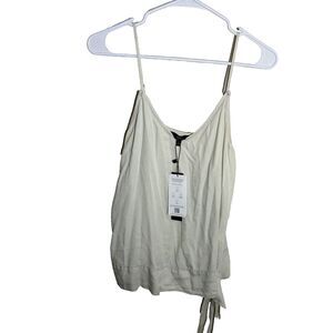 1250C Tank Top Women's Large V-Neck Sleeveless Tie Casual Strappy Shirt NWT